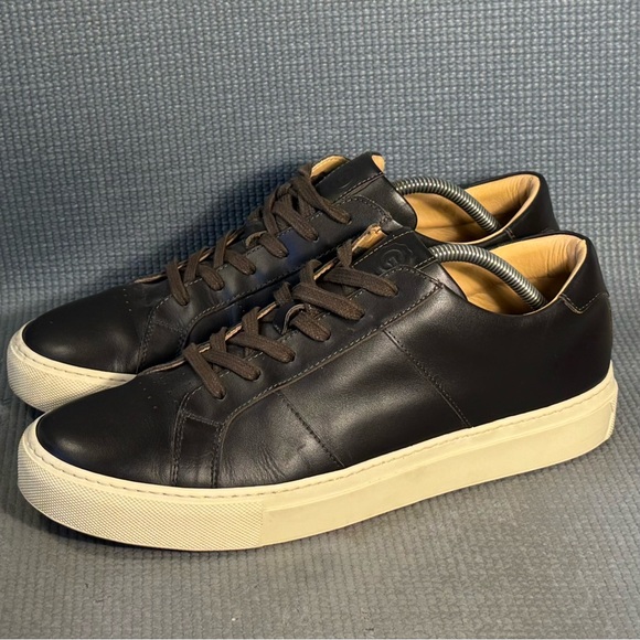 Greats The Royale 2.0 Premium Leather Dark Brown Low Sneakers Size 11 - Picture 1 of 9